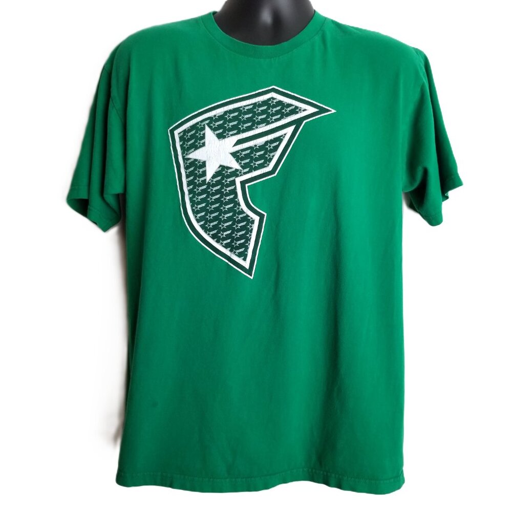 Famous Stars and Straps Green Logo Tee Size L Streetwear Club Skate Culture Y2K